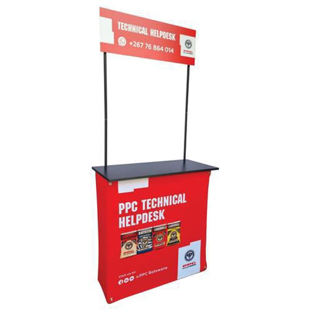 Branded sample table for product display